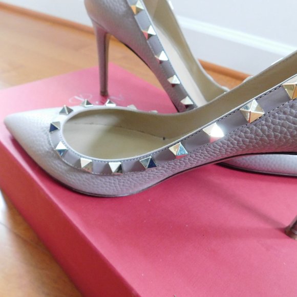 VALENTINO ROCKSTUD PUMPS LEATHER POUDRE - Picture 5 of 6